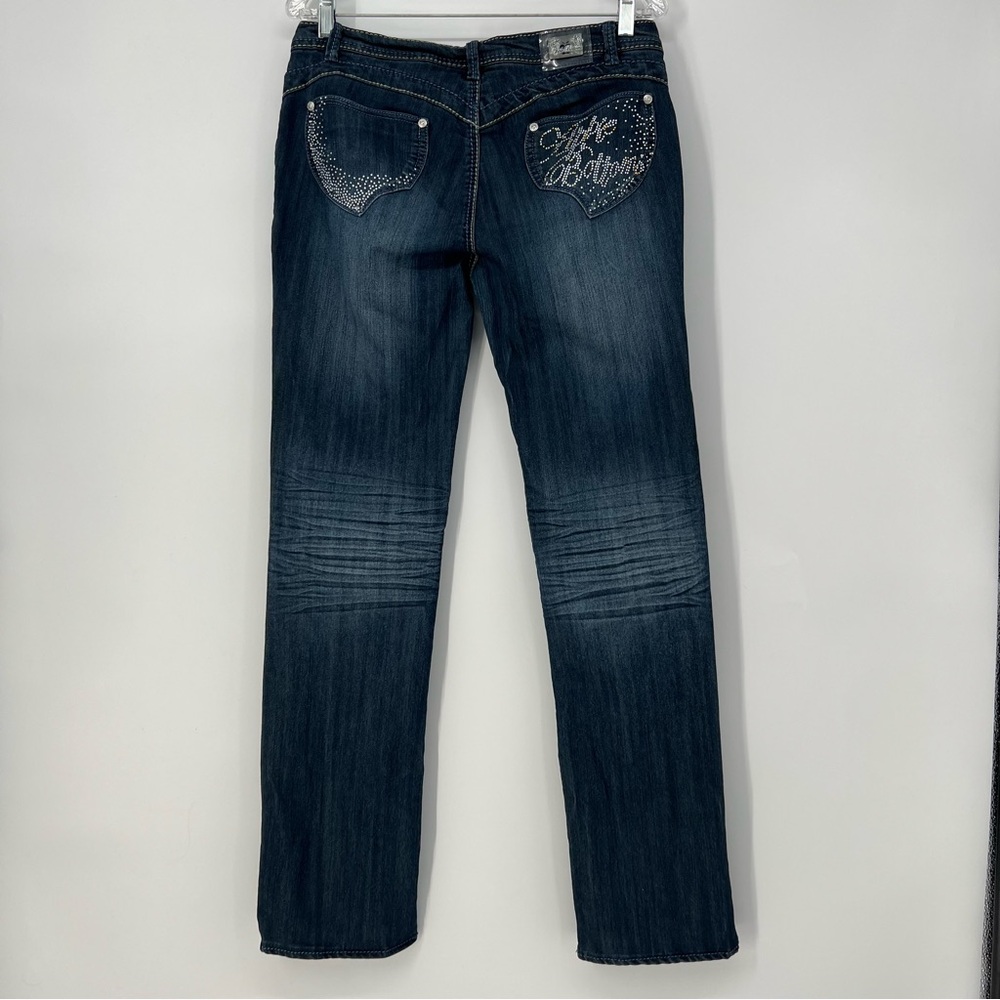 Vintage Apple Bottom Womens Size 9/10 Jeans Straight Cut Dark Wash Denim